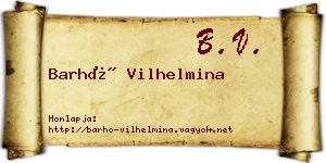 Barhó Vilhelmina névjegykártya